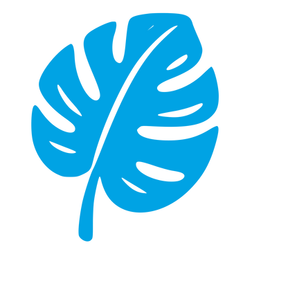 Monstera Leaf Houseplant Logo #00a3e4