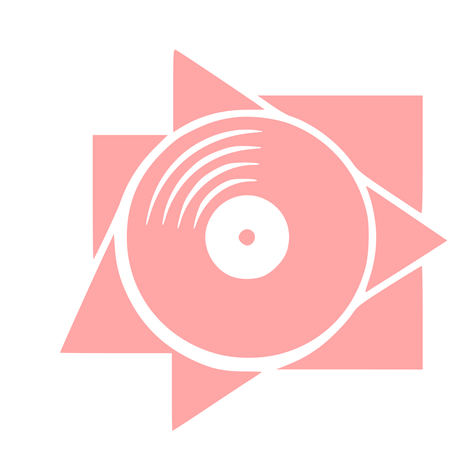 Vinyl Record Play Button Logo #ffa6a6