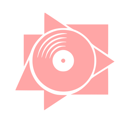 Vinyl Record Play Button Logo #ffa6a6