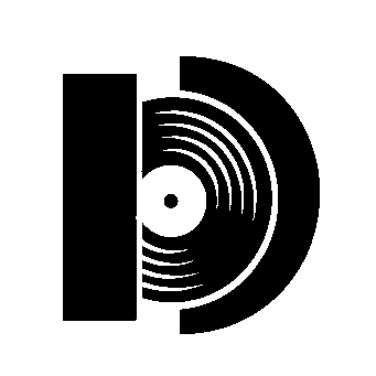 Vinyl Record Letter D Logo