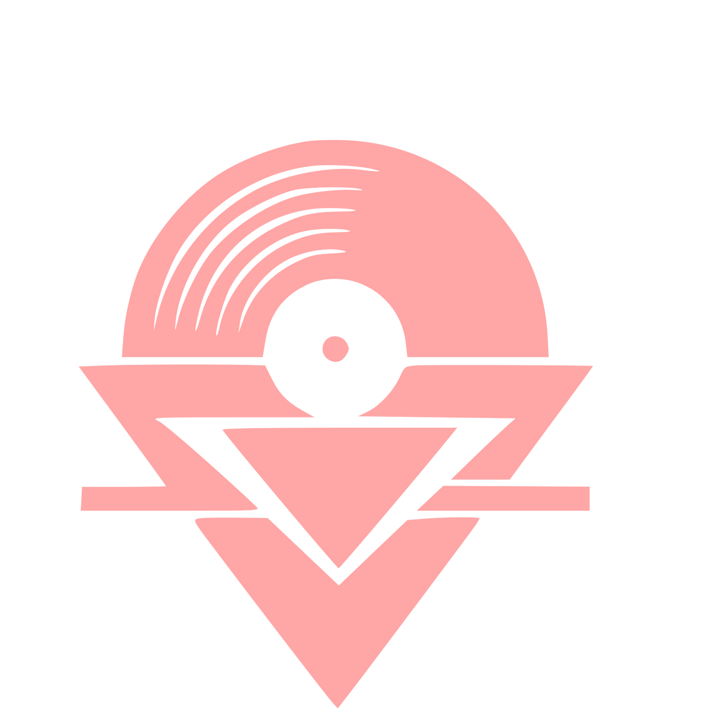Vinyl Record Arrow Logo #ffa6a6