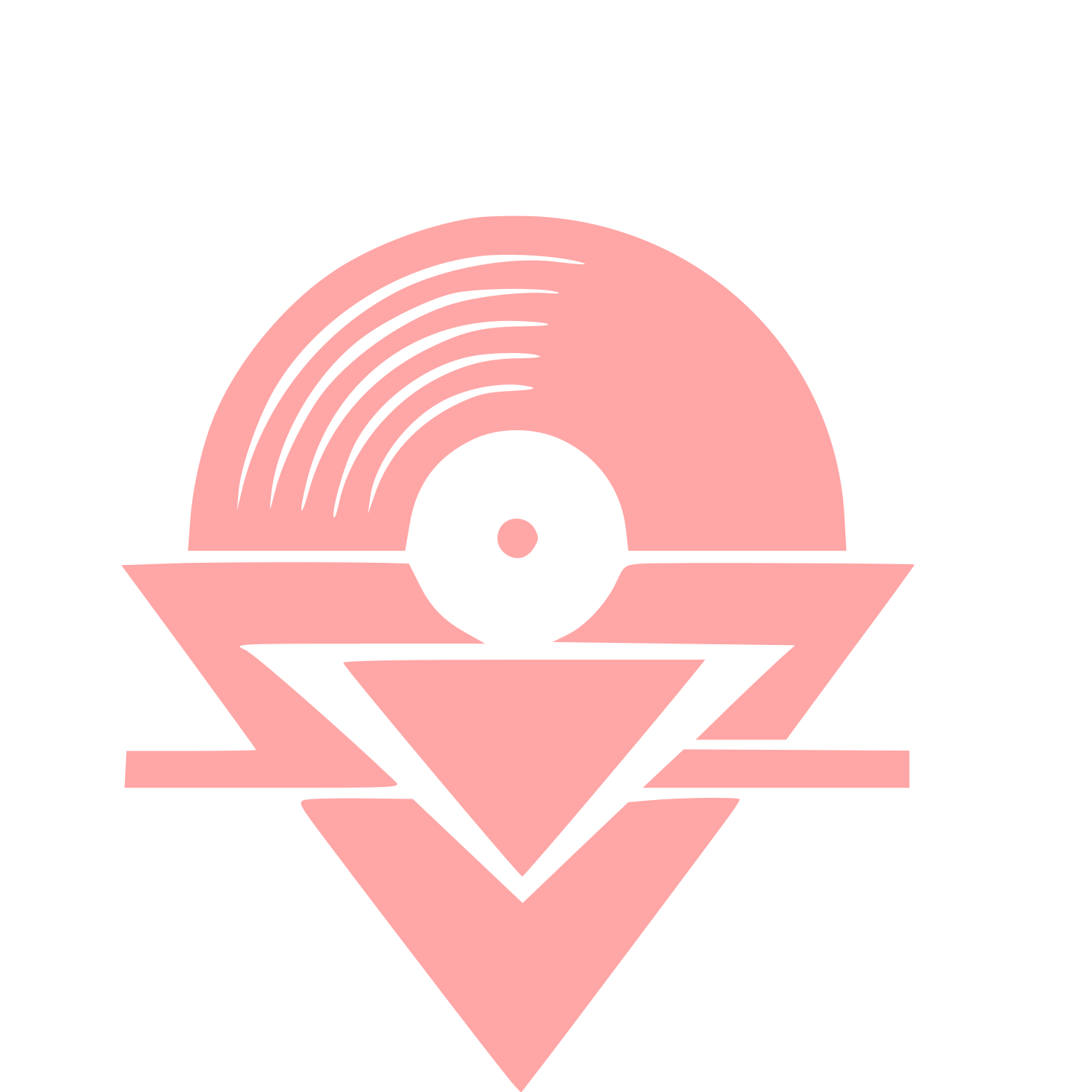 Vinyl Record Arrow Logo #ffa6a6