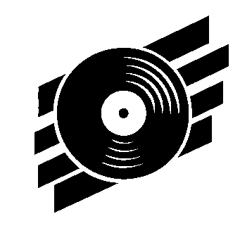 Vinyl Record Speed Lines Logo