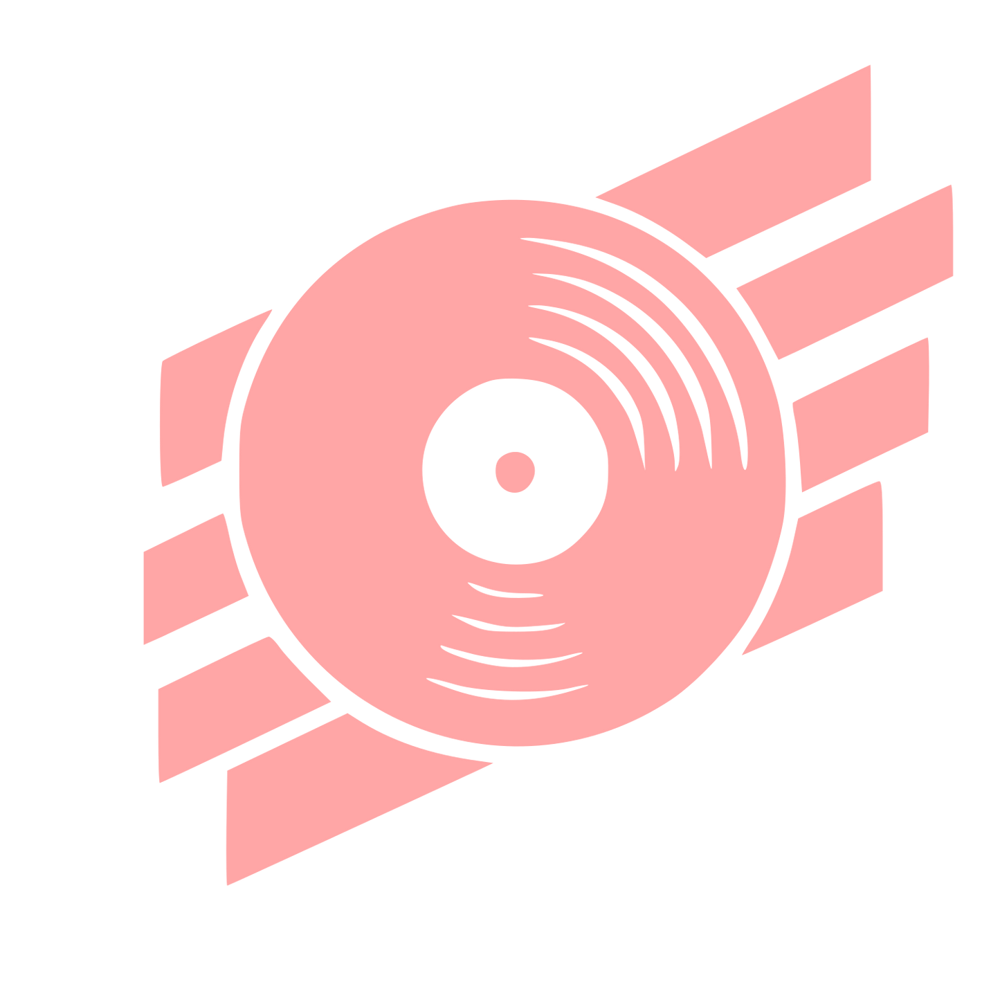Vinyl Record Speed Lines Logo #ffa6a6