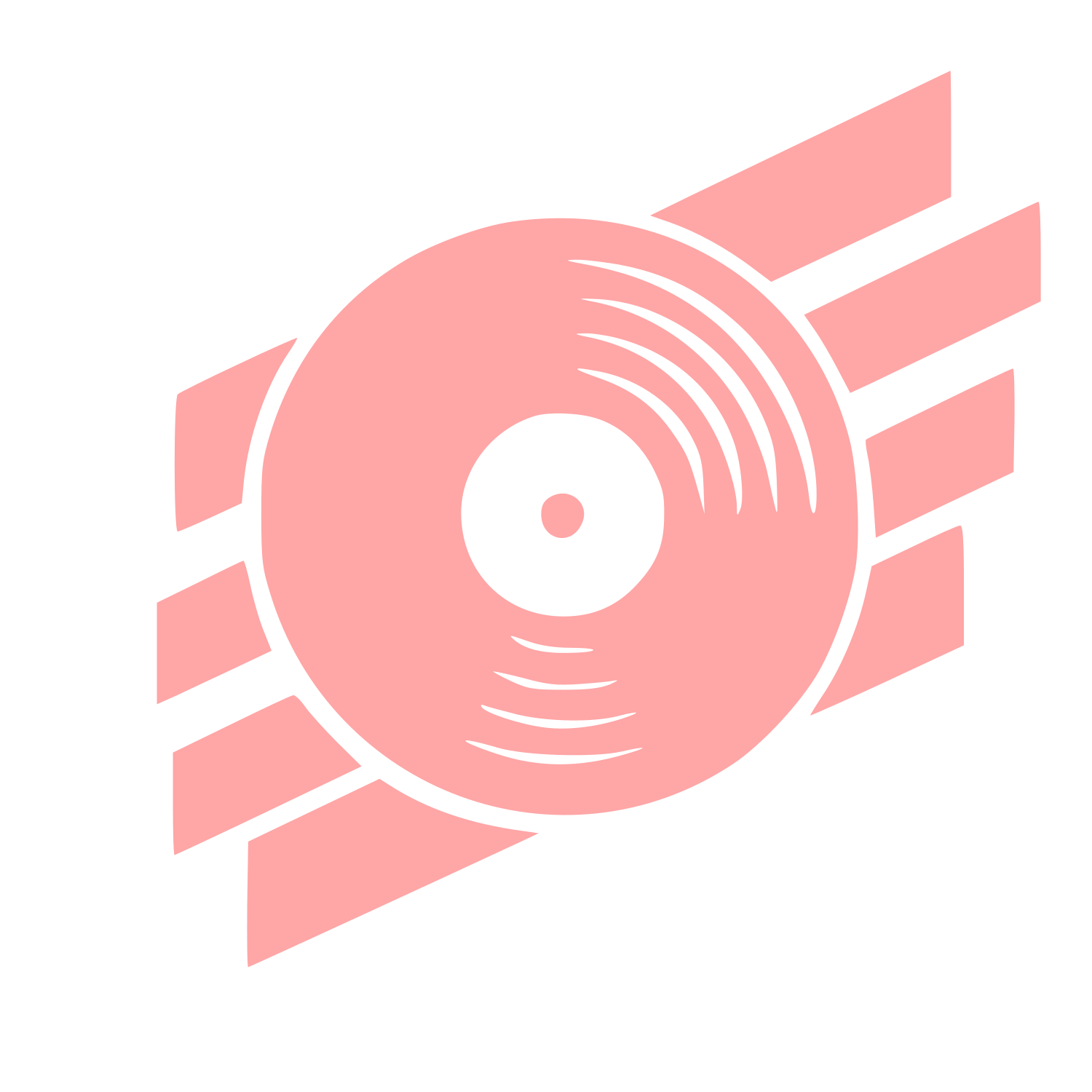 Vinyl Record Speed Lines Logo #ffa6a6