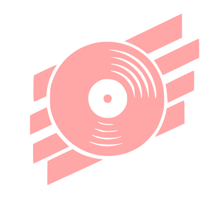 Vinyl Record Speed Lines Logo #ffa6a6