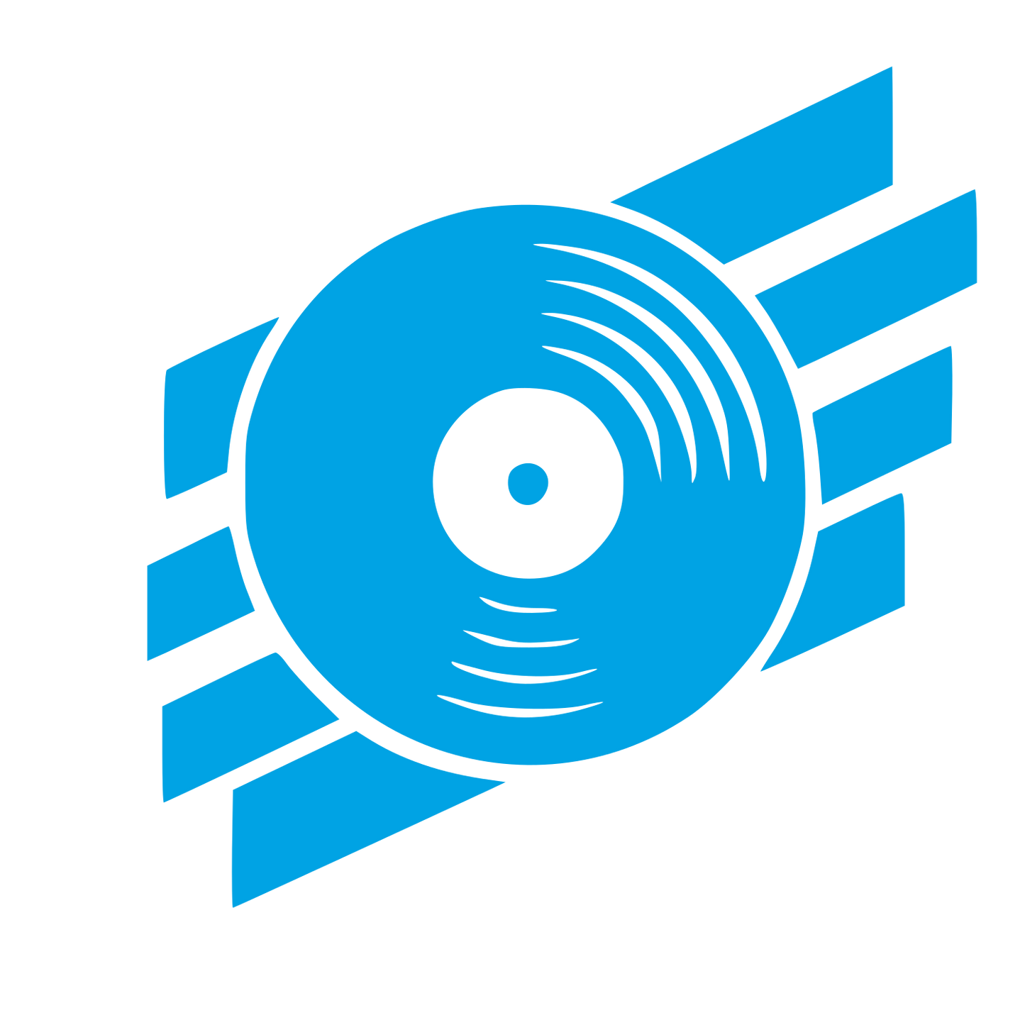 Vinyl Record Speed Lines Logo #00a3e4