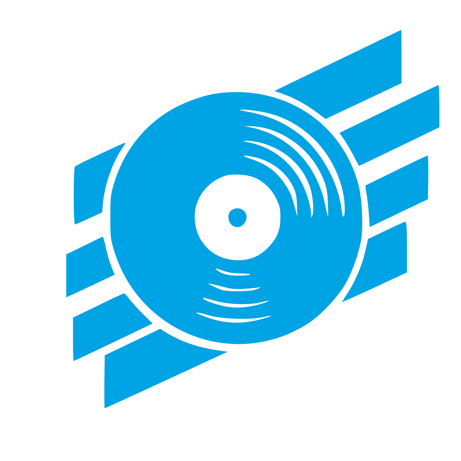 Vinyl Record Speed Lines Logo #00a3e4