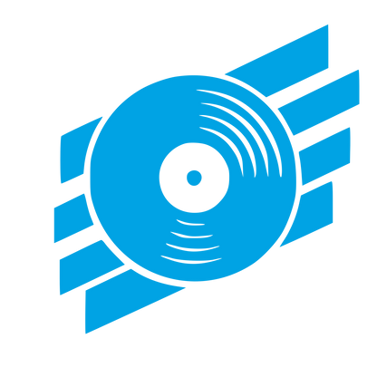 Vinyl Record Speed Lines Logo #00a3e4