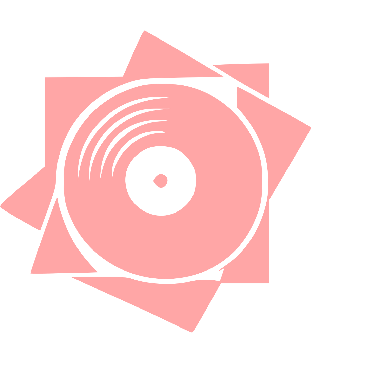 Vinyl Record Burst Logo #ffa6a6