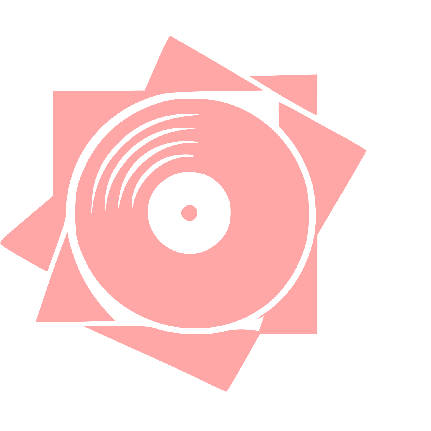 Vinyl Record Burst Logo #ffa6a6