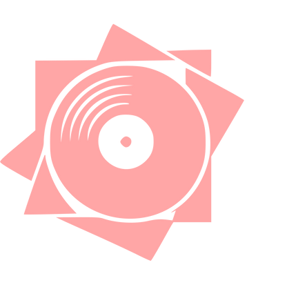 Vinyl Record Burst Logo #ffa6a6