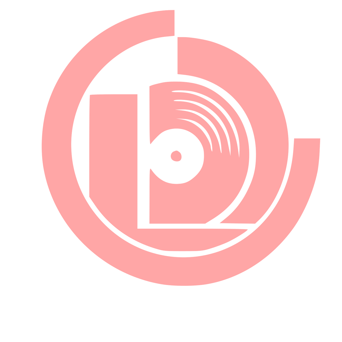 Vinyl Record Circle Logo #ffa6a6