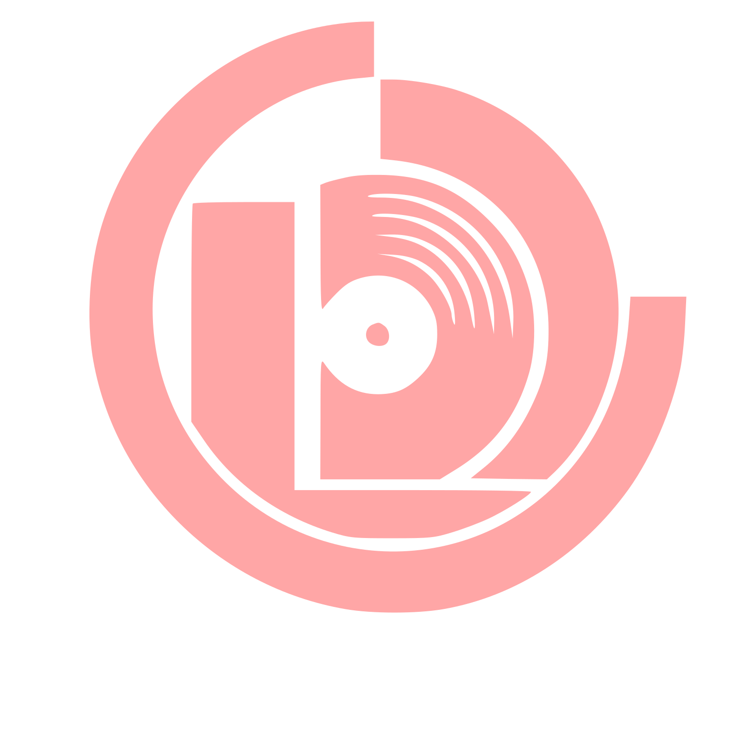 Vinyl Record Circle Logo #ffa6a6
