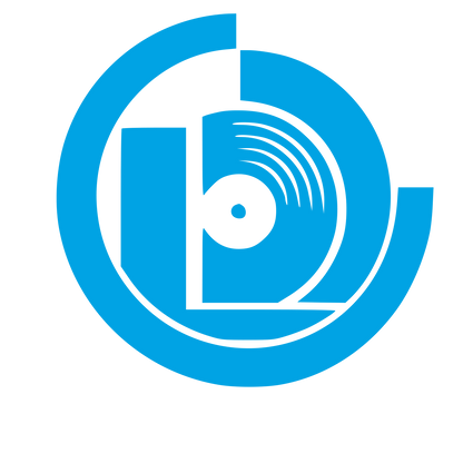 Vinyl Record Circle Logo #00a3e4