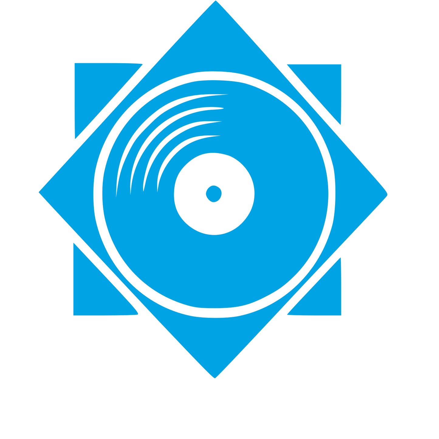 Vinyl Record Star Logo #00a3e4