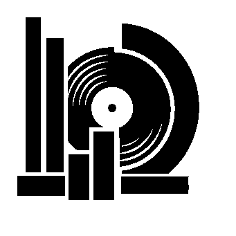 Vinyl Record Bar Chart Logo
