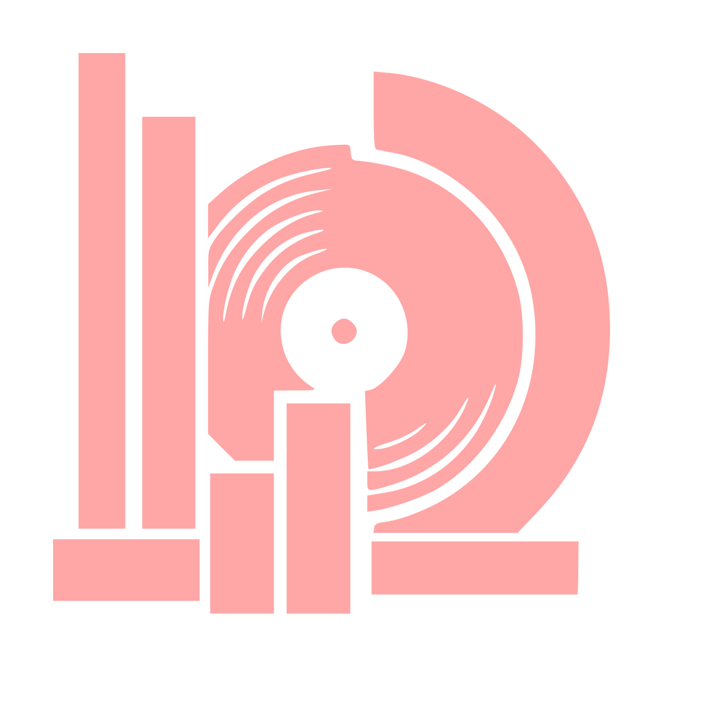 Vinyl Record Bar Chart Logo #ffa6a6