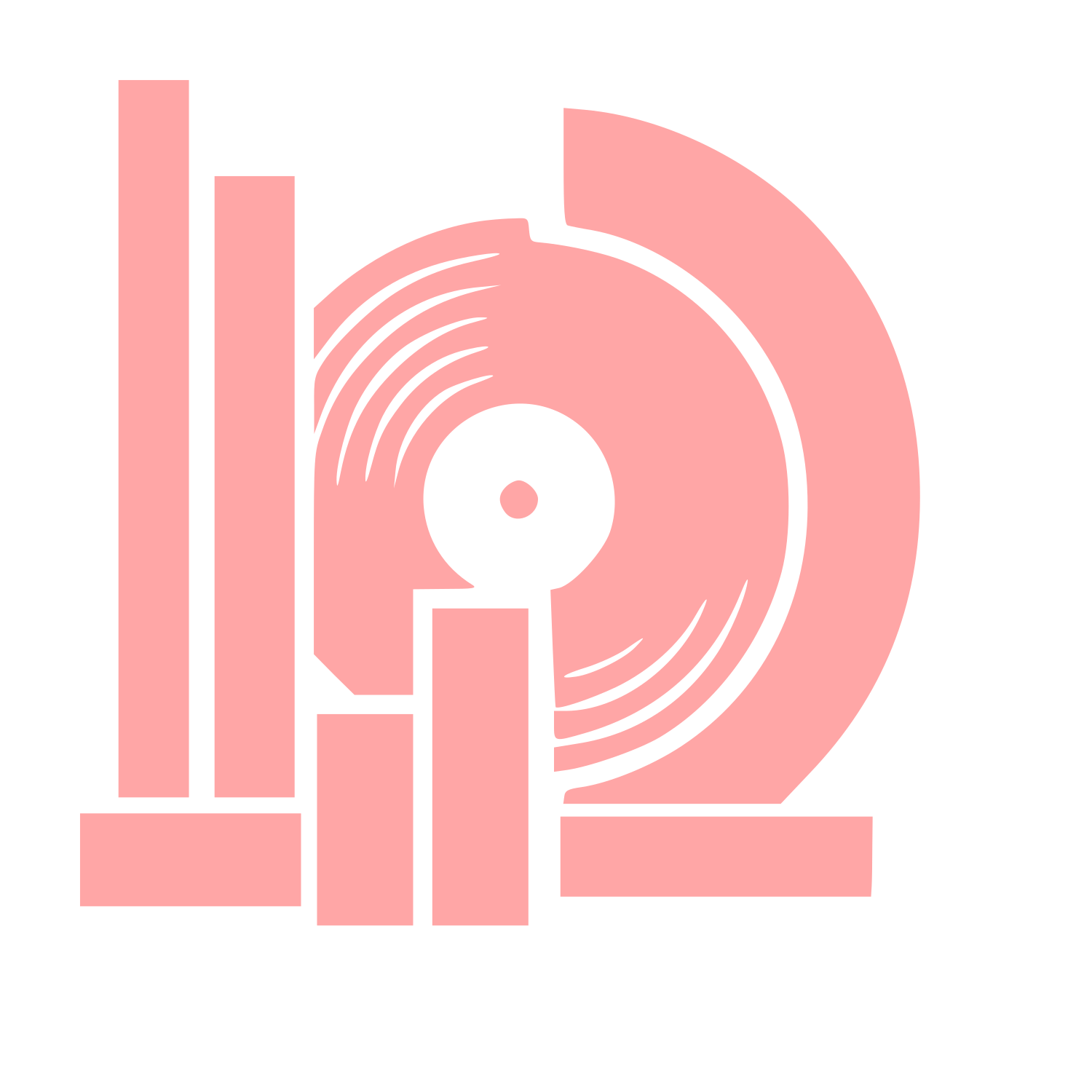 Vinyl Record Bar Chart Logo #ffa6a6