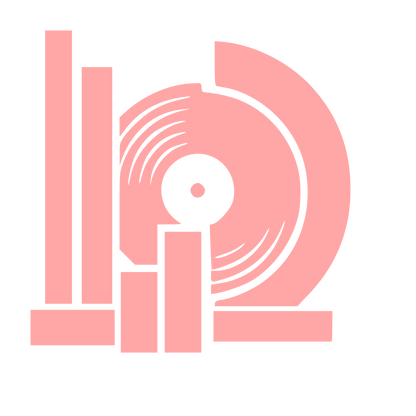 Vinyl Record Bar Chart Logo #ffa6a6