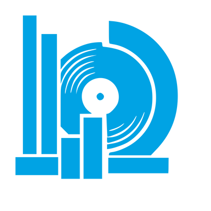 Vinyl Record Bar Chart Logo #00a3e4