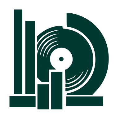 Vinyl Record Bar Chart Logo #003932
