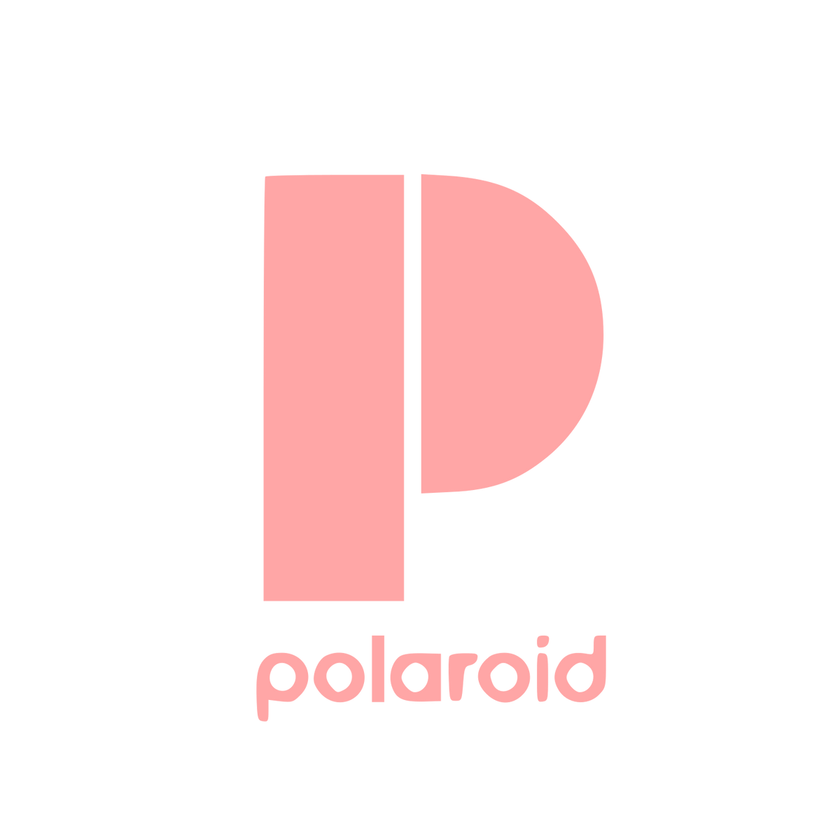 Polaroid Letter P Logo #ffa6a6