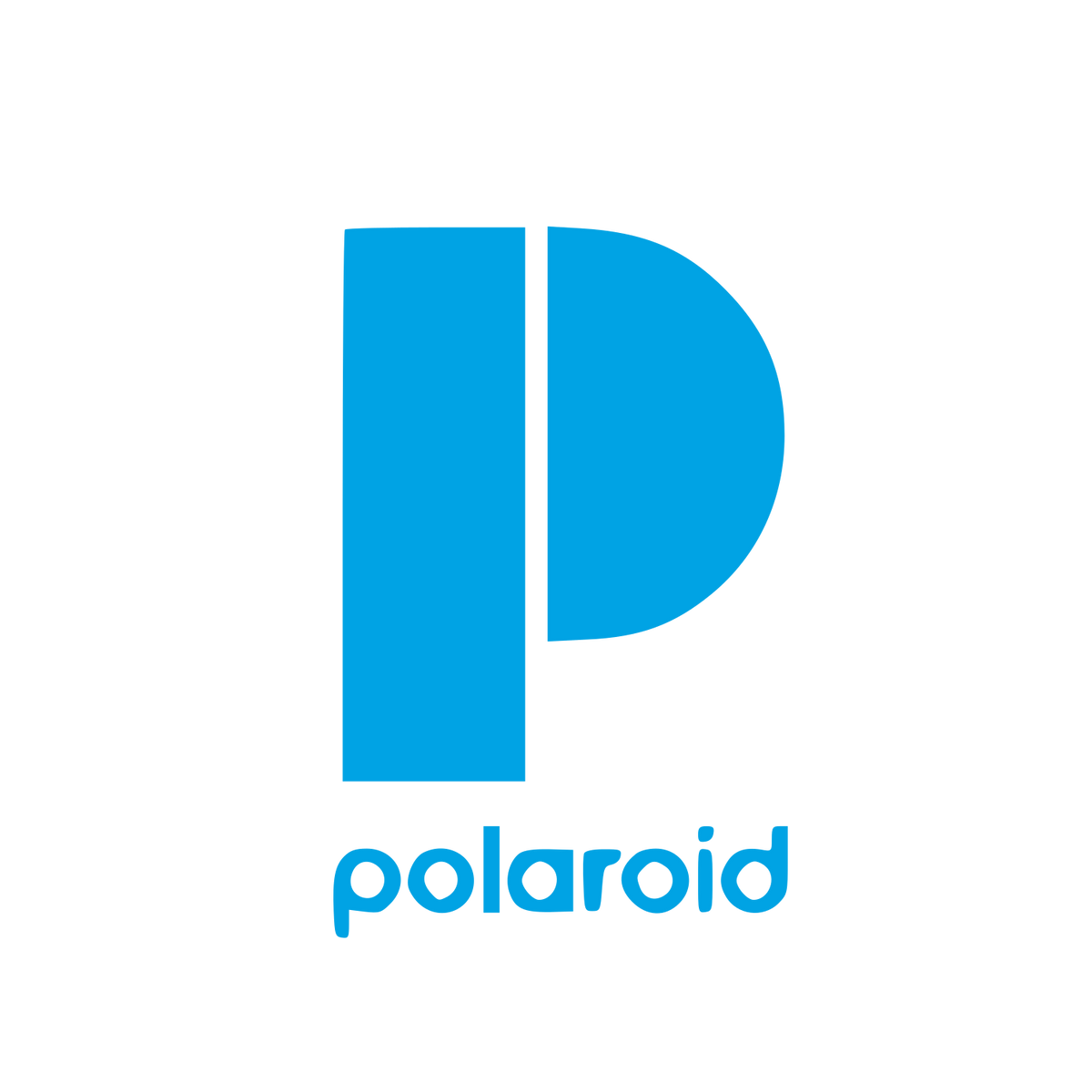 Polaroid Letter P Logo #00a3e4