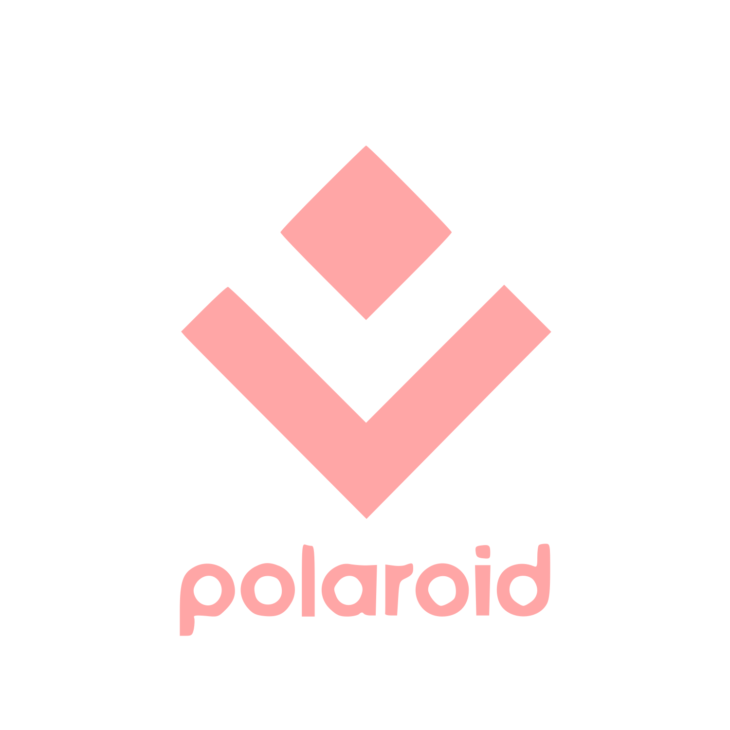 Polaroid Diamond Chevron Logo #ffa6a6