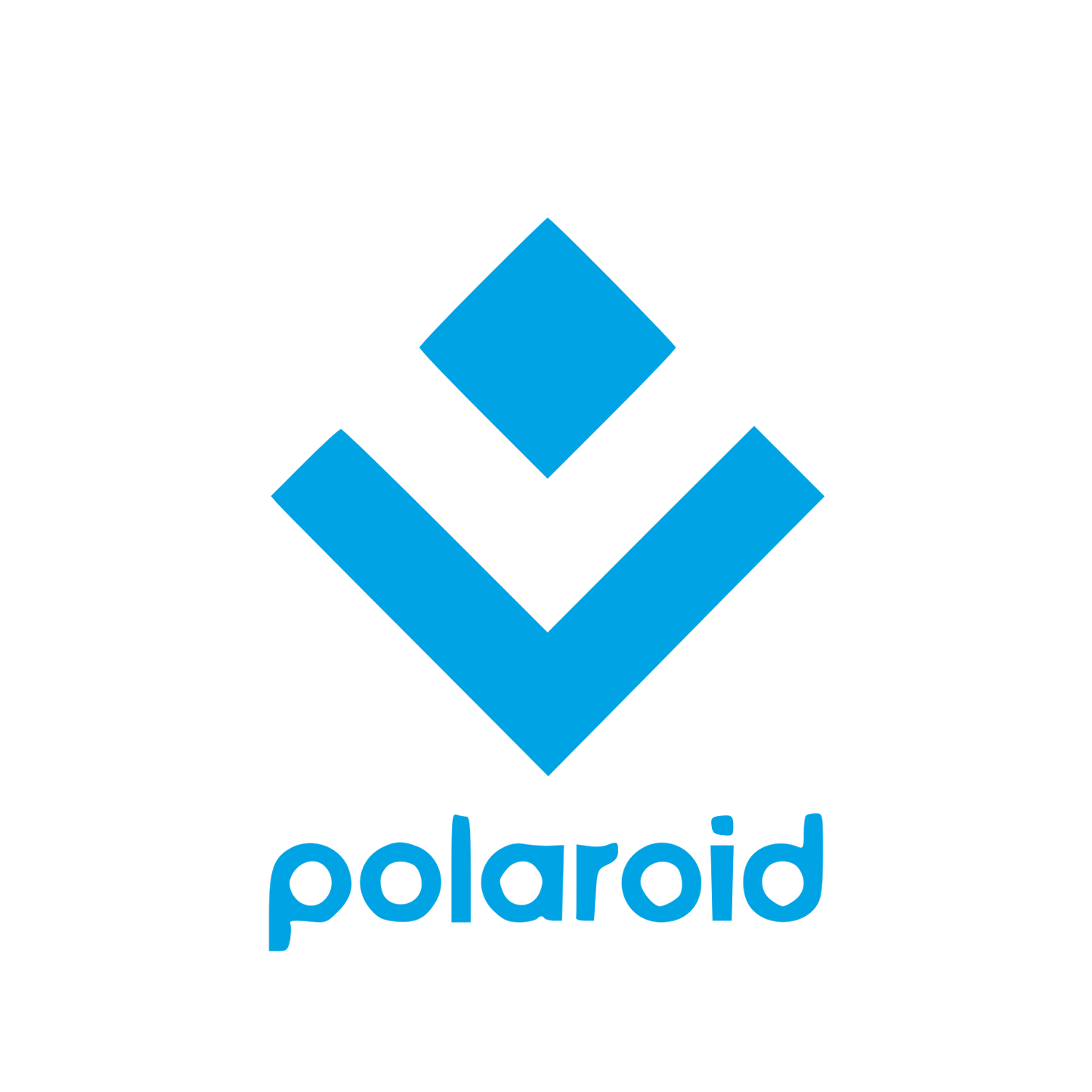 Polaroid Diamond Chevron Logo #00a3e4