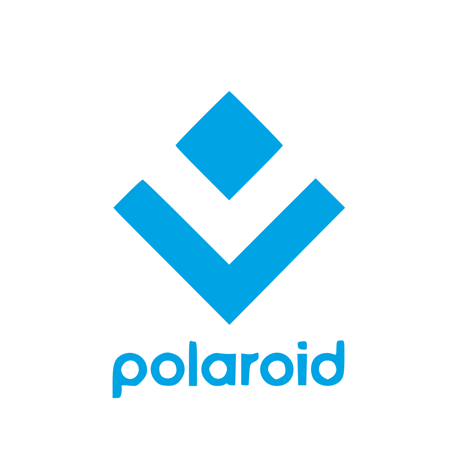 Polaroid Diamond Chevron Logo #00a3e4