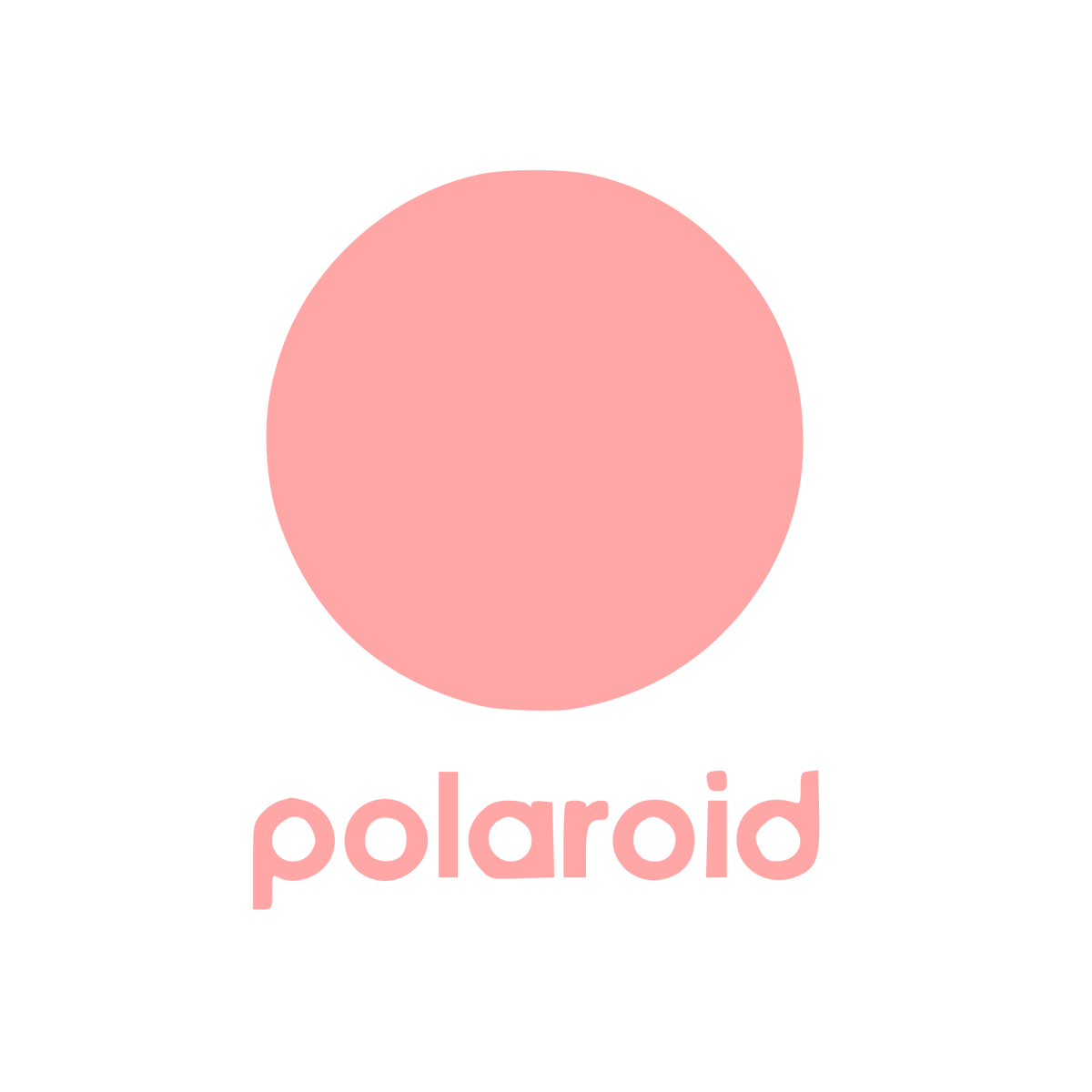 Polaroid Circle Brand Logo #ffa6a6