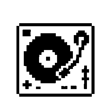 Pixel Art Turntable Logo