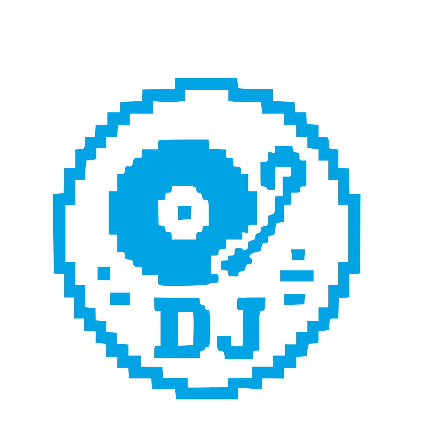 Pixel DJ Turntable Logo #00a3e4