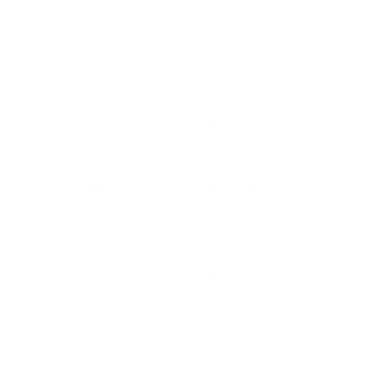 Pixel Art DJ Turntable Logo #ffffff