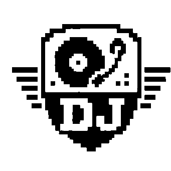 Pixel DJ Turntable Shield Logo