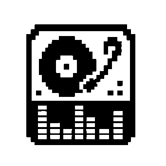 Pixel Art Turntable Logo