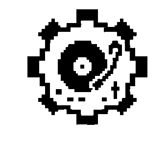 Pixel Turntable Gear Logo