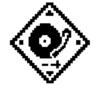 Pixel Turntable DJ Logo