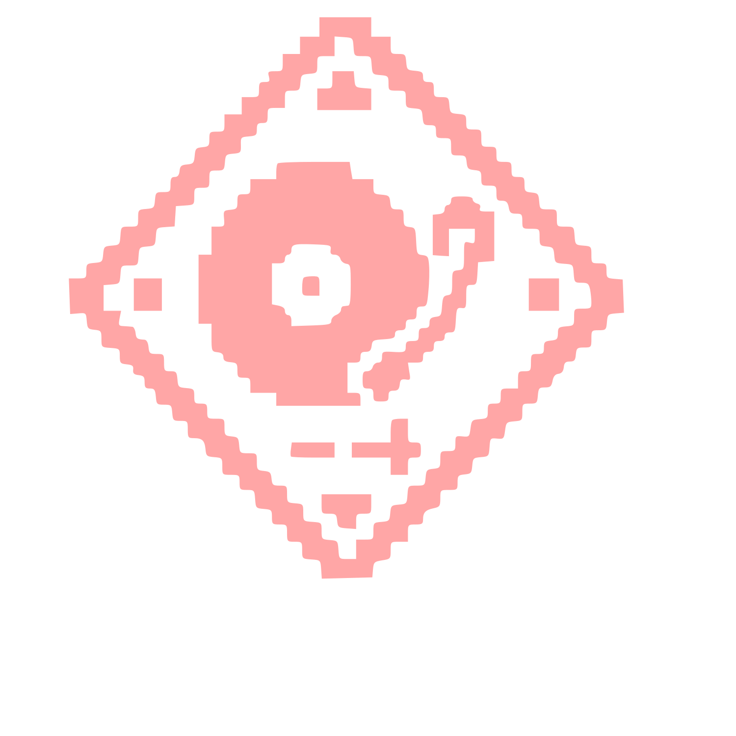 Pixel Turntable DJ Logo #ffa6a6