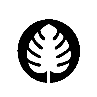 Monstera Leaf Circle Logo