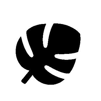 Monstera Leaf Silhouette Logo