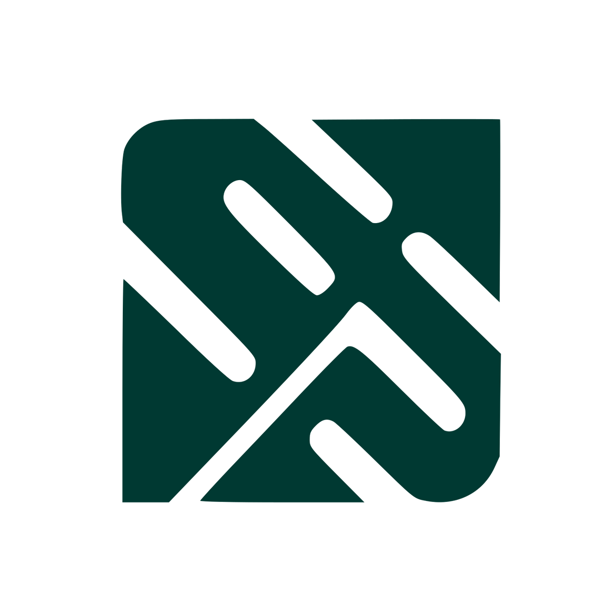 Monstera Leaf Logo #003932