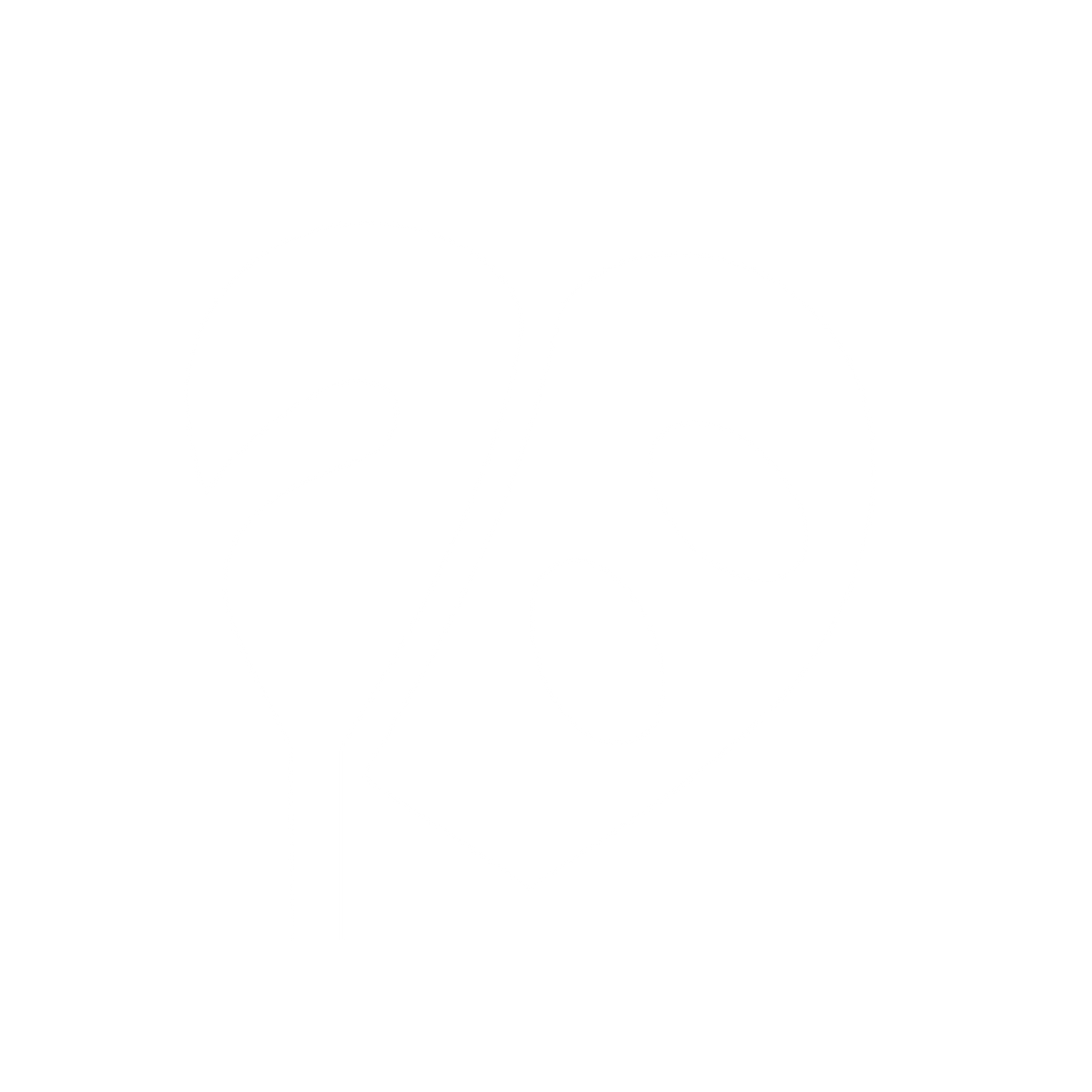 Monstera Leaf Heart Logo #ffffff