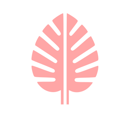 Monstera Leaf Bold Logo #ffa6a6