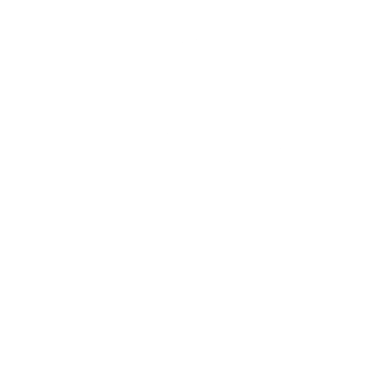 Monstera Leaf Bold Logo #ffffff