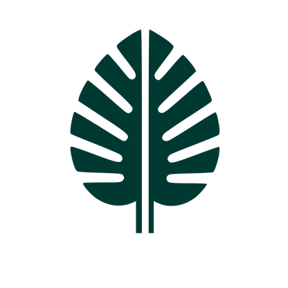 Monstera Leaf Bold Logo #003932