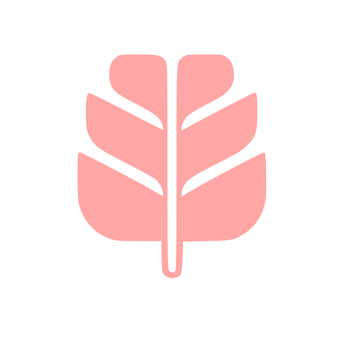 Monstera Leaf Bold Logo #ffa6a6