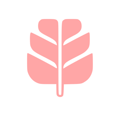 Monstera Leaf Bold Logo #ffa6a6