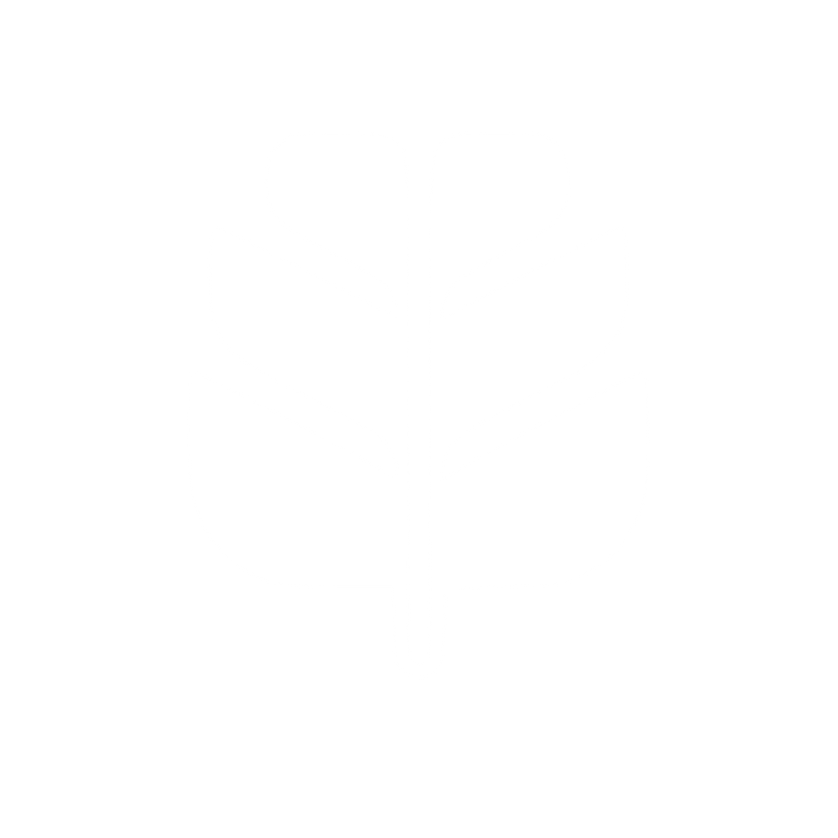 Monstera Leaf Bold Logo #ffffff